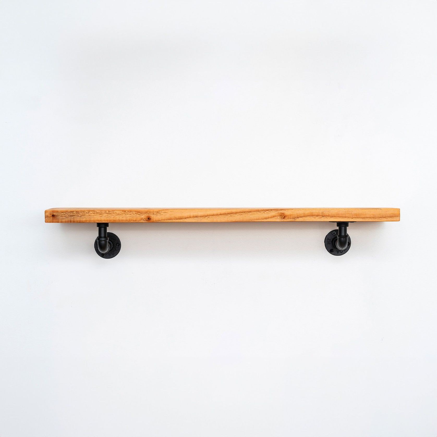 Rustic Pipe Bracket Shelf 130cm gallery detail image