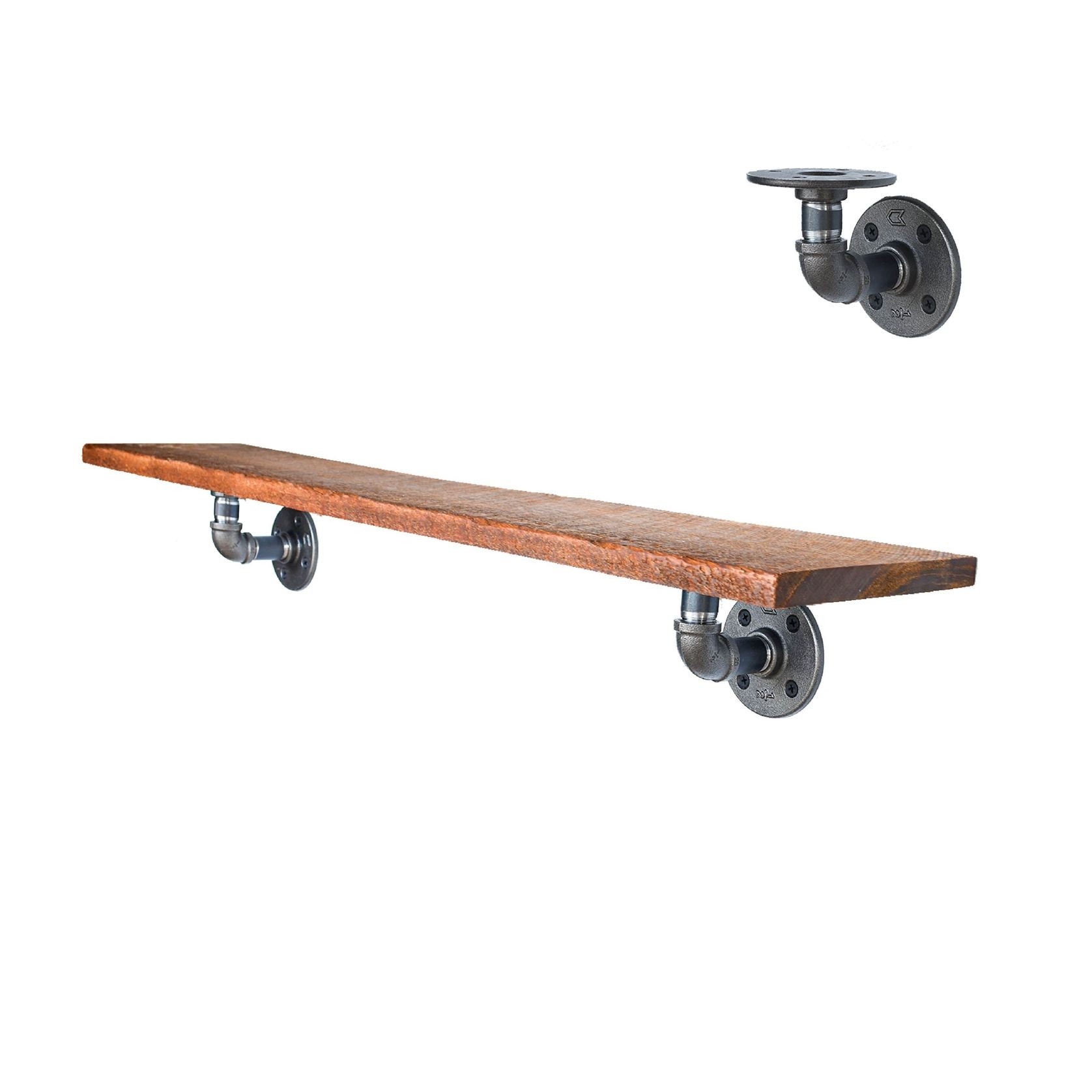 Reclaimed Kauri Pipe Bracket Shelf gallery detail image