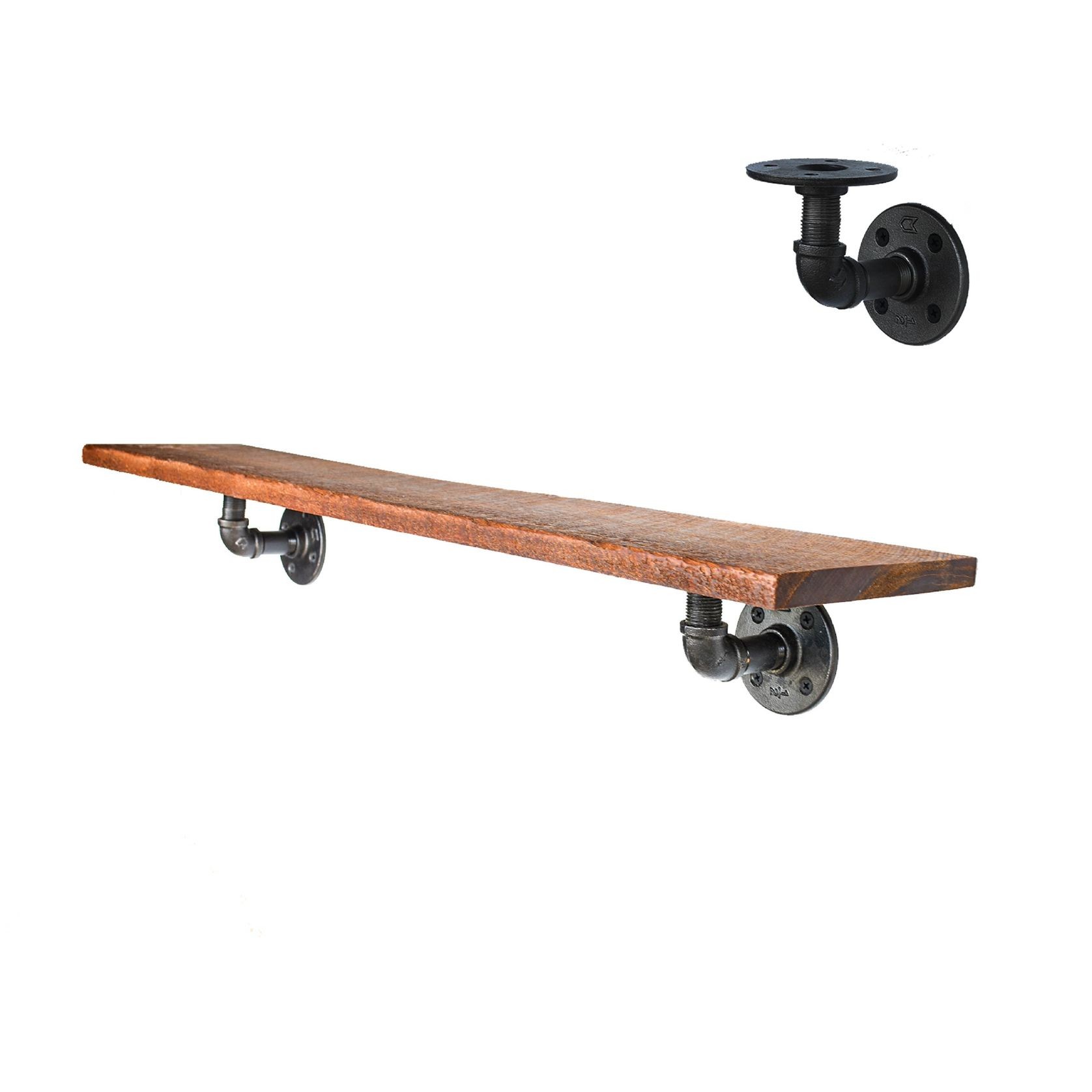 Reclaimed Kauri Pipe Bracket Shelf gallery detail image