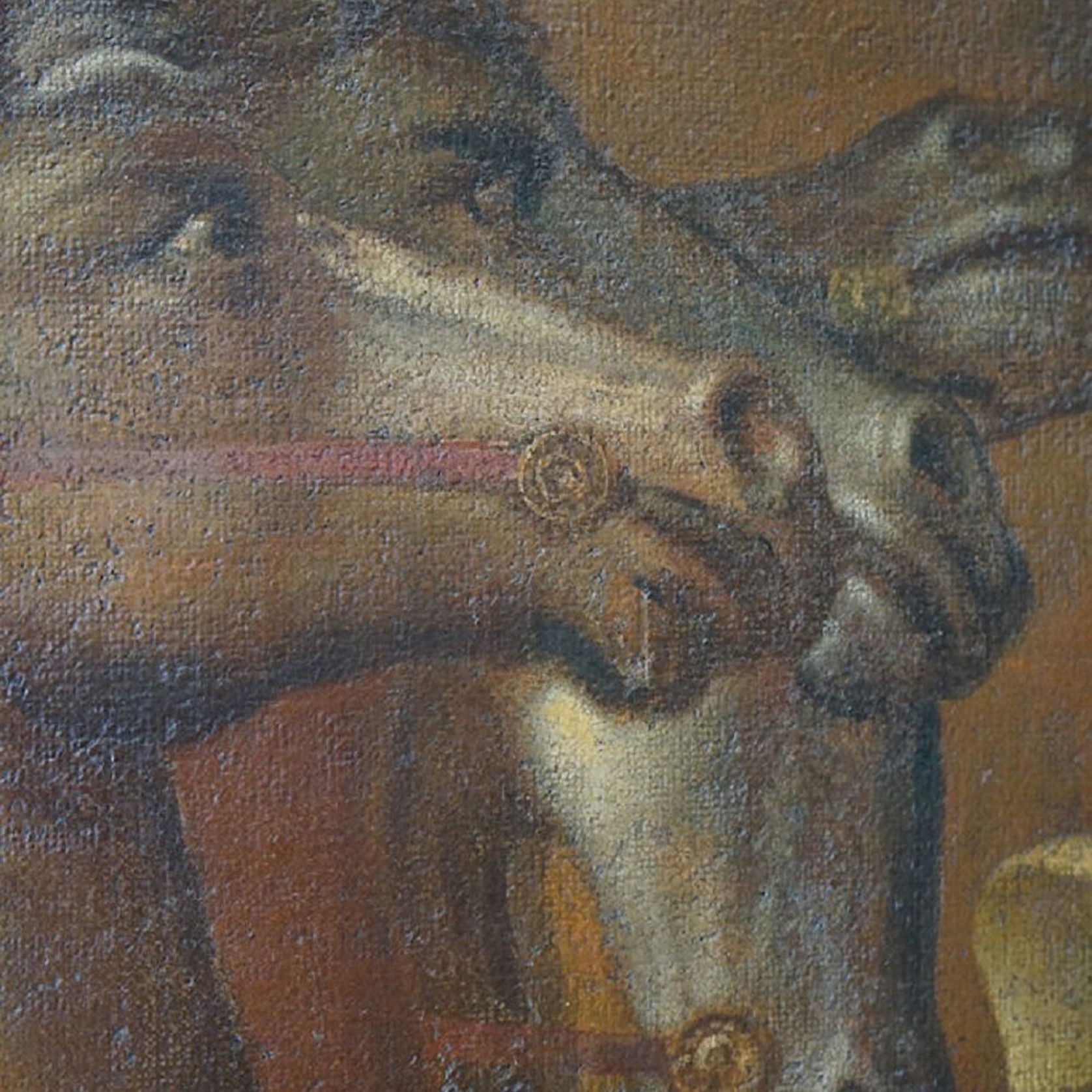 Large Italian Antique Oil Painting of Aurora & Apollo gallery detail image