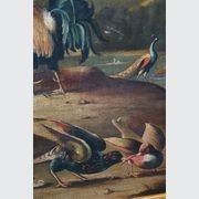 Large French Antique Oil Painting of Birds gallery detail image