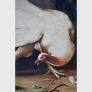 Large French Antique Oil Painting of Birds gallery detail image