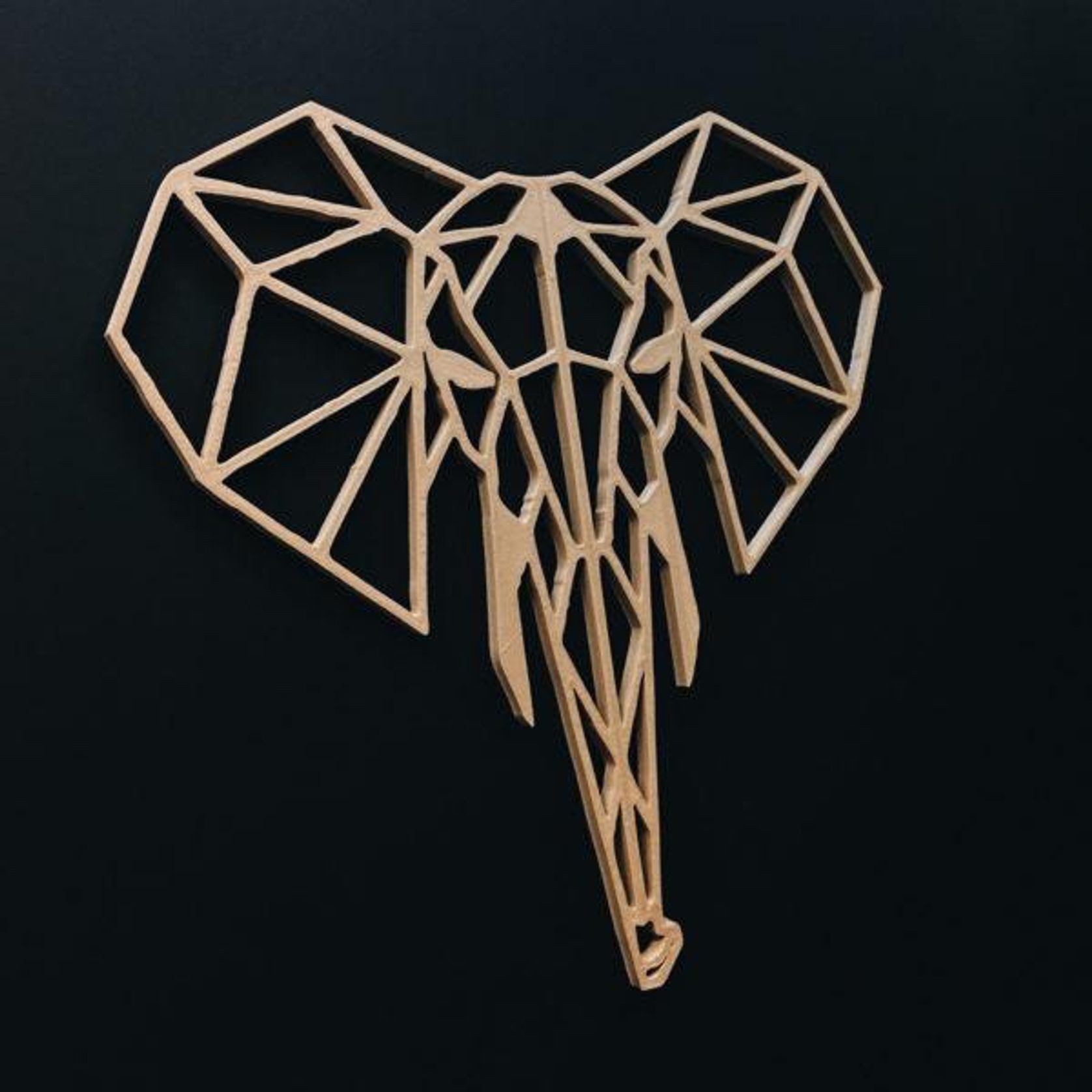 Elephant Head 3D Printed Animal Wall Decor gallery detail image