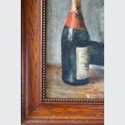 French Still-Life Oil Painting of Wine Bottles gallery detail image