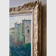 Oil Painting of a French Village Scene gallery detail image