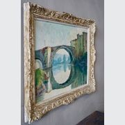 Oil Painting of a French Village Scene gallery detail image