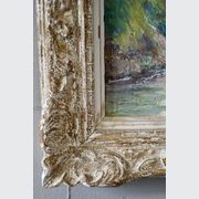 Oil Painting of a French Village Scene gallery detail image