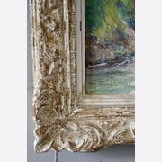 Oil Painting of a French Village Scene gallery detail image