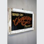 Painted Glass Champagne Sign gallery detail image