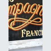 Painted Glass Champagne Sign gallery detail image