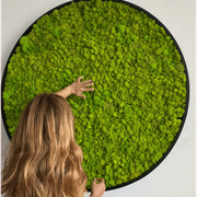 Round Moss Wall Art - Solo Reindeer gallery detail image