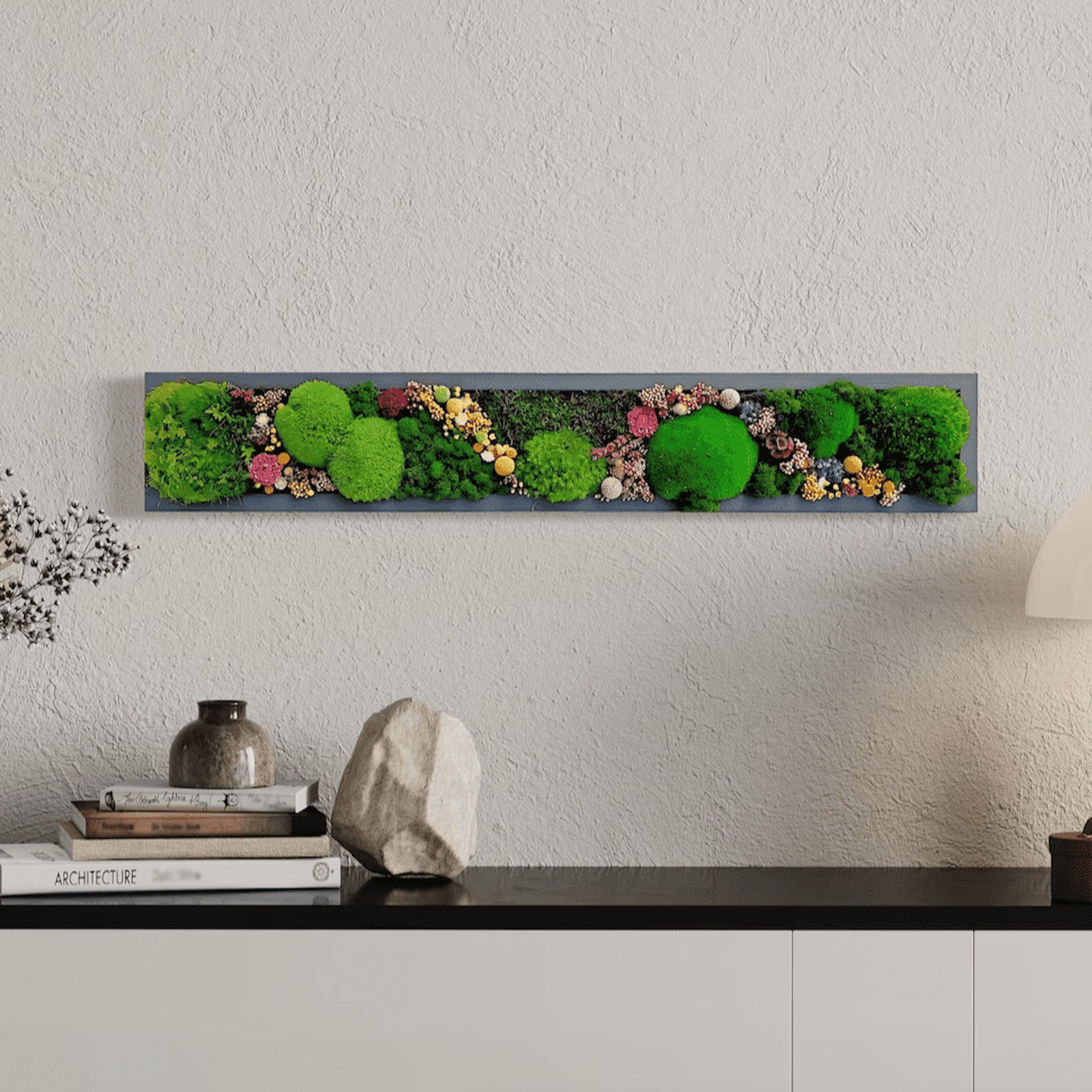 Moss Wall Art - Skinny Flower Art gallery detail image