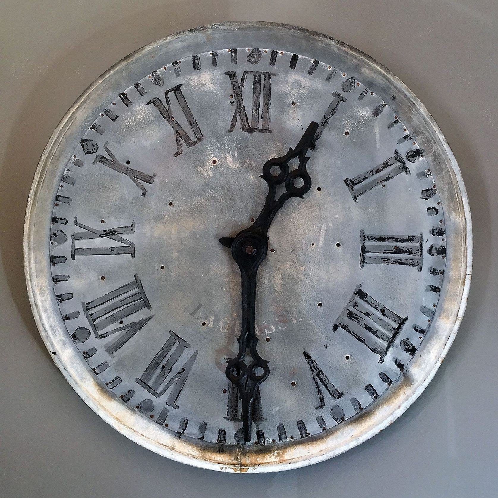 Antique French Zinc Clock Face gallery detail image
