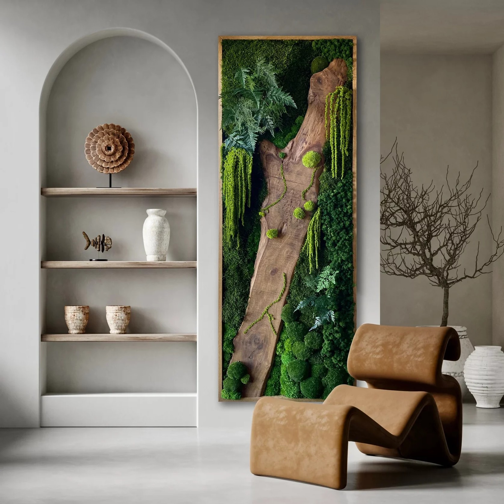 Moss Wall Art - Live Edge Wood gallery detail image