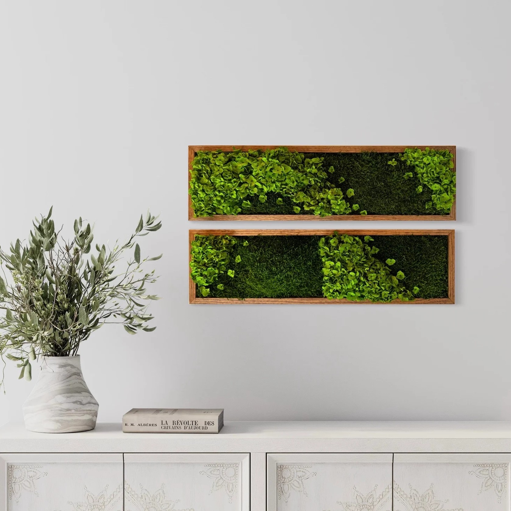 Moss x Hydrangea Wall Art - Horten Duo gallery detail image