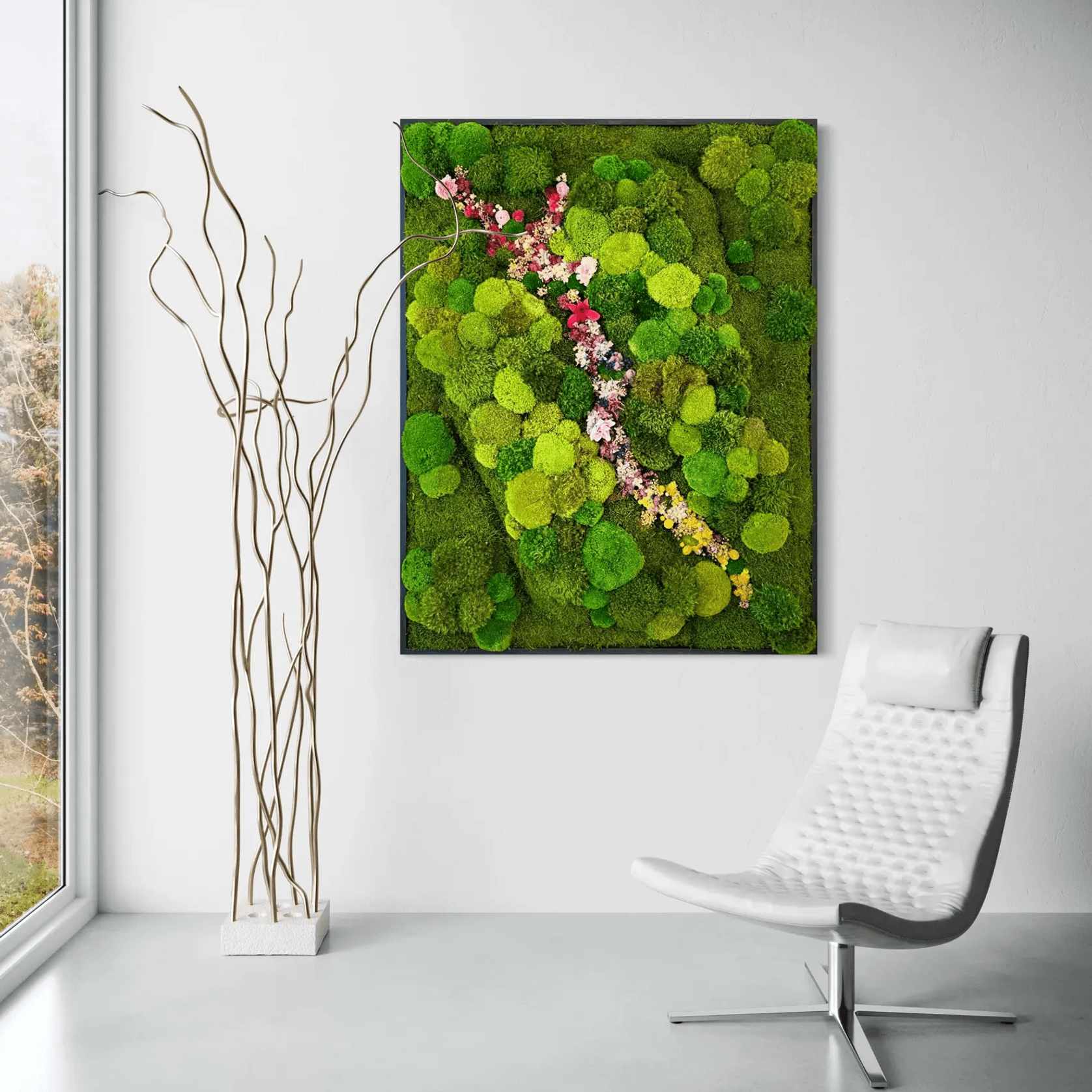 Moss Wall Art - Cascade of Flowers II gallery detail image