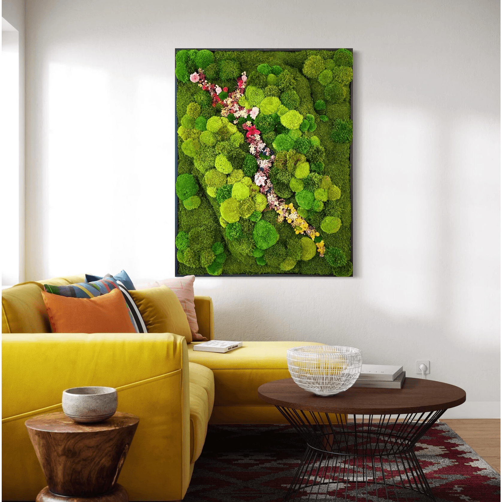 Moss Wall Art - Cascade of Flowers II gallery detail image
