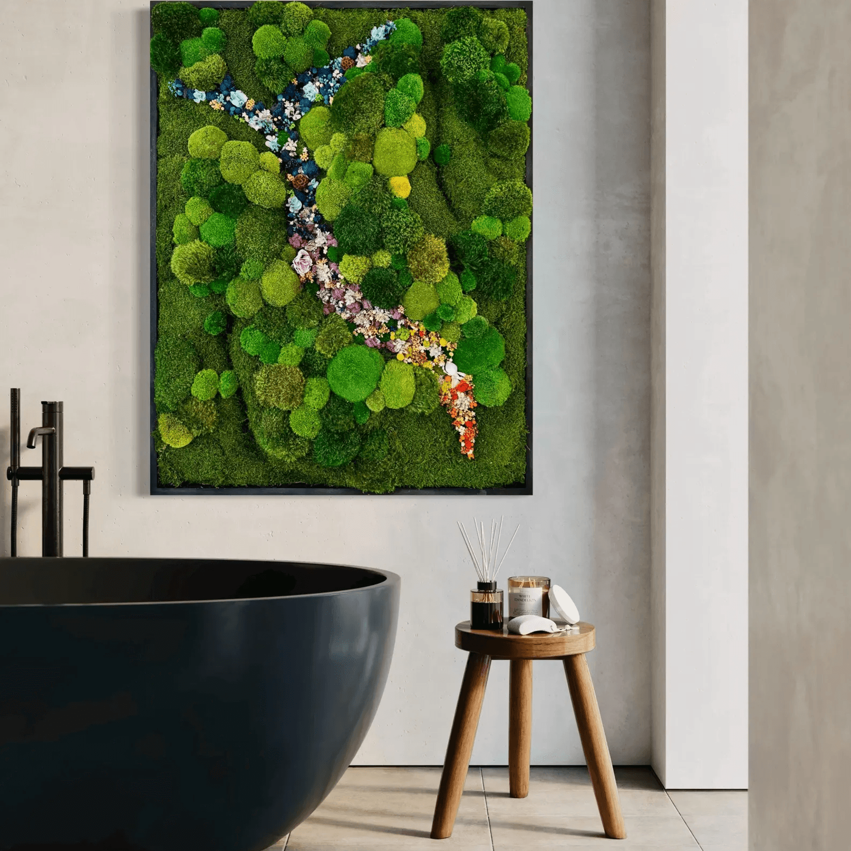 Moss Wall Art - Cascade of Flowers II gallery detail image