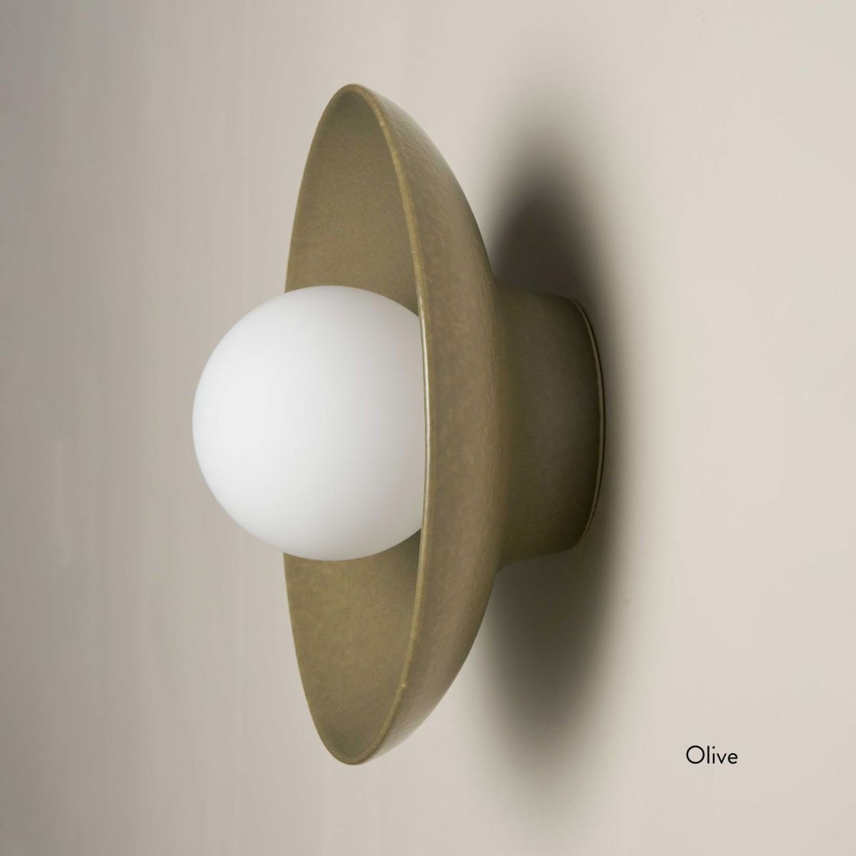 Ceramic Wall Dish Sconce Light gallery detail image