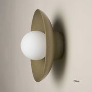 Ceramic Wall Dish Sconce Light gallery detail image