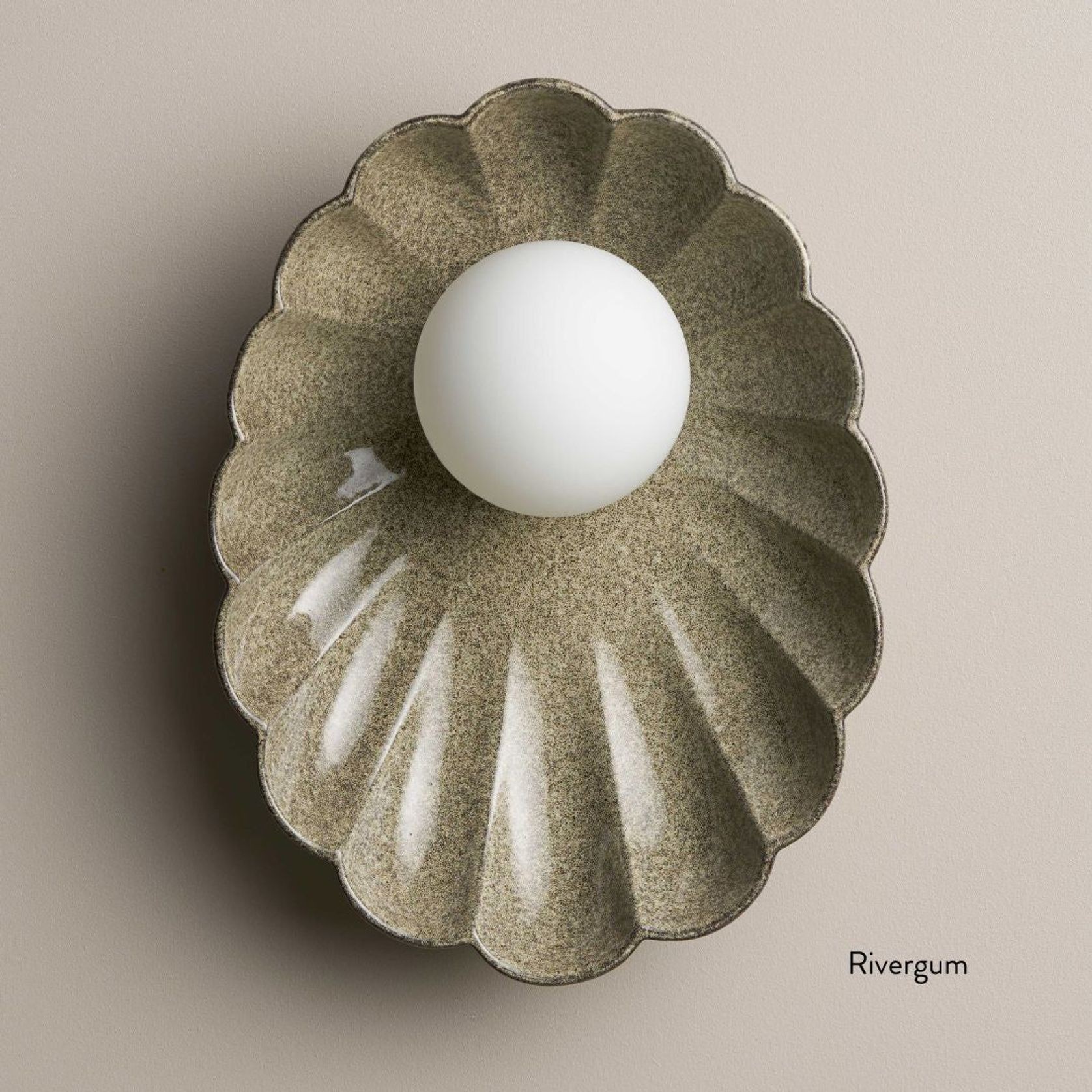 Ceramic Wall Oyster Sconce Light gallery detail image