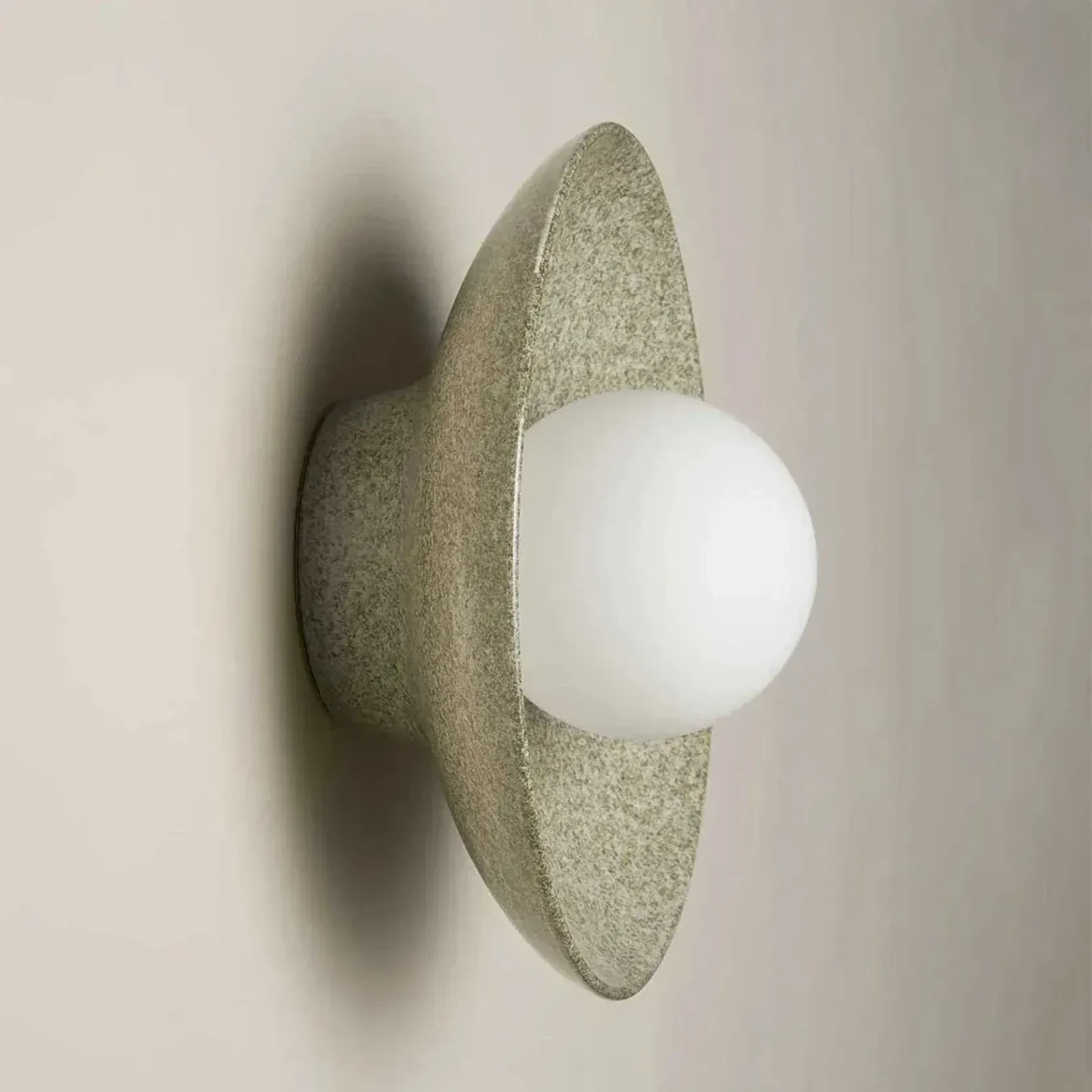 Ceramic Wall Dish Sconce Light gallery detail image