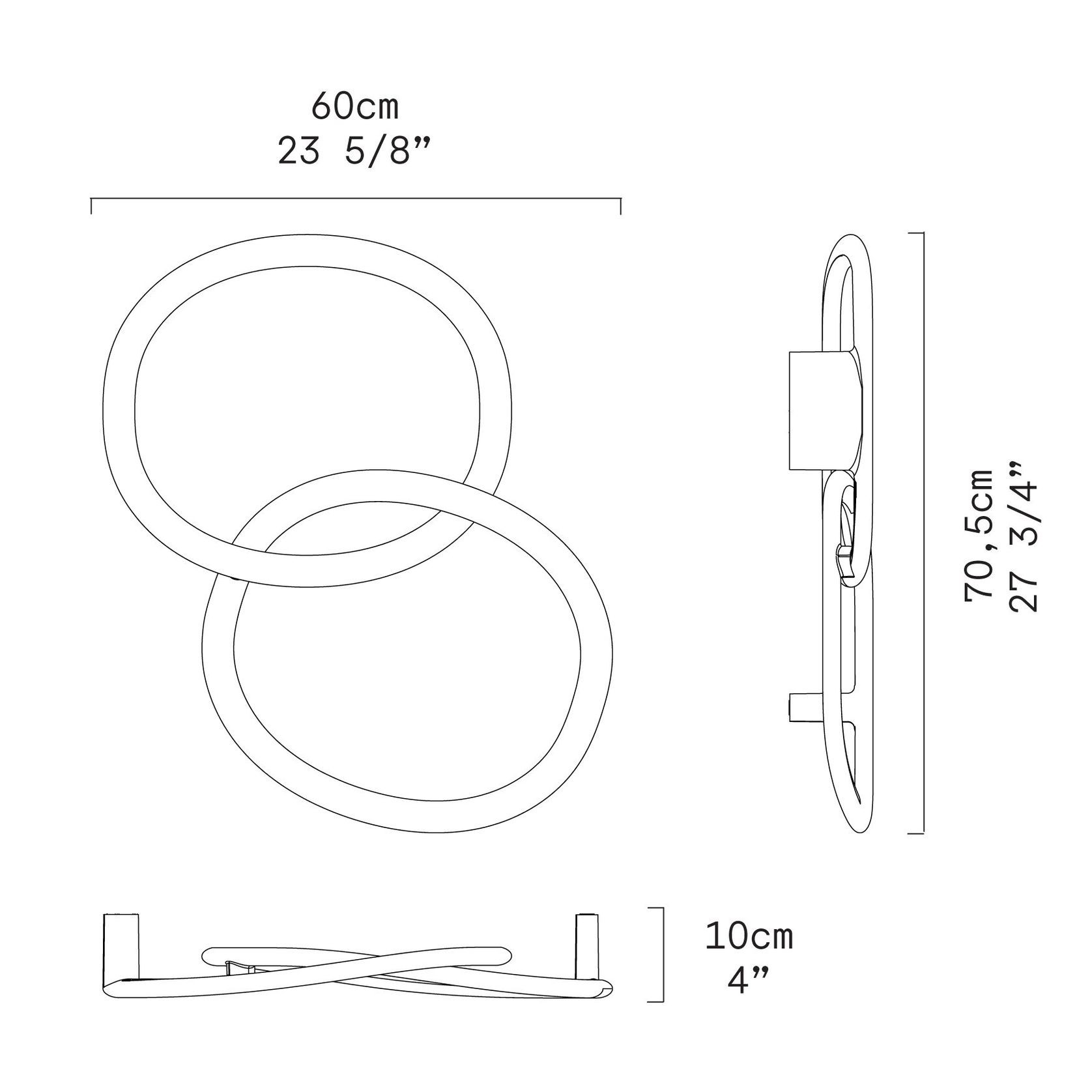 2 Ring Shaped Intertwined Wall Light gallery detail image