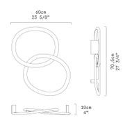 2 Ring Shaped Intertwined Wall Light gallery detail image