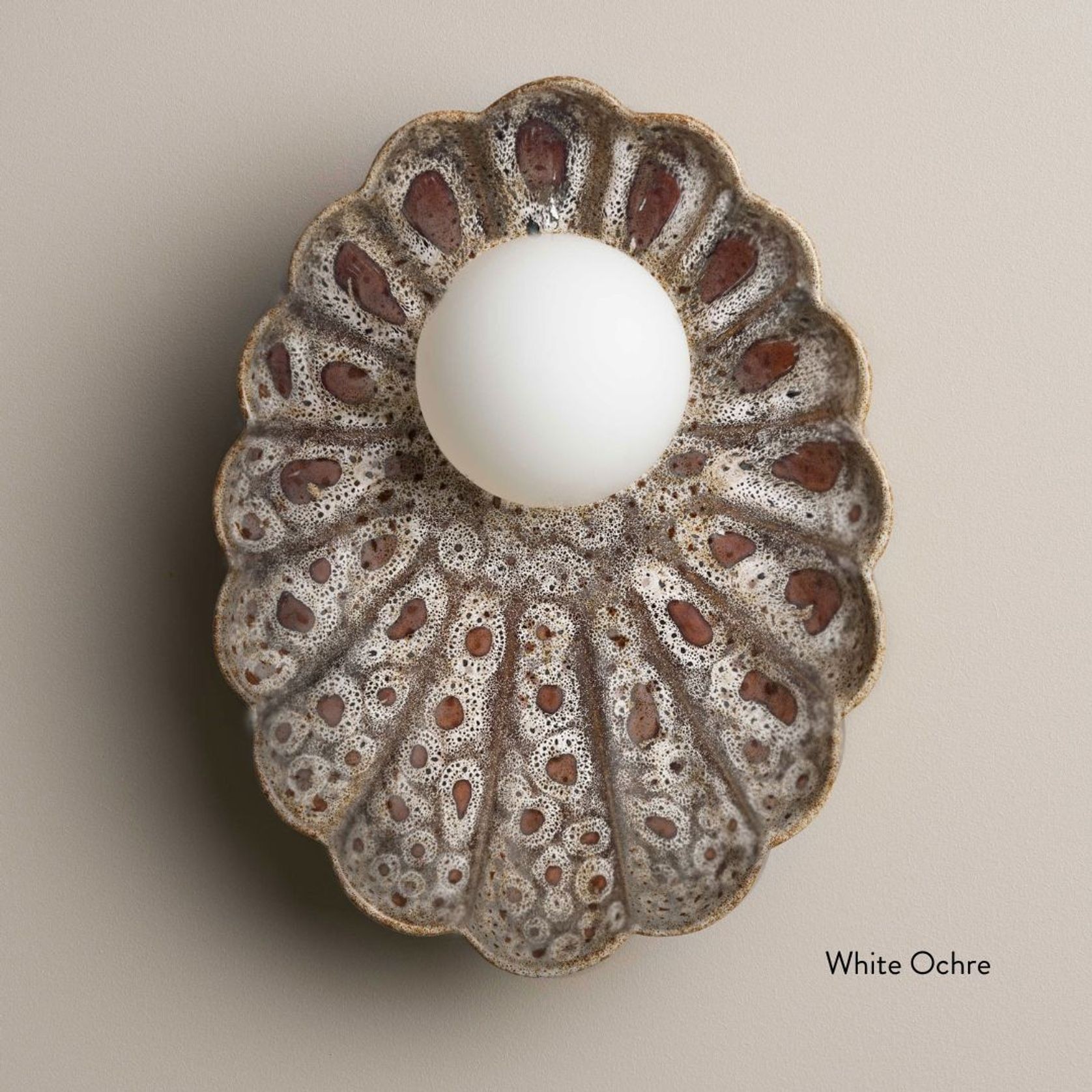 Ceramic Wall Oyster Sconce Light gallery detail image