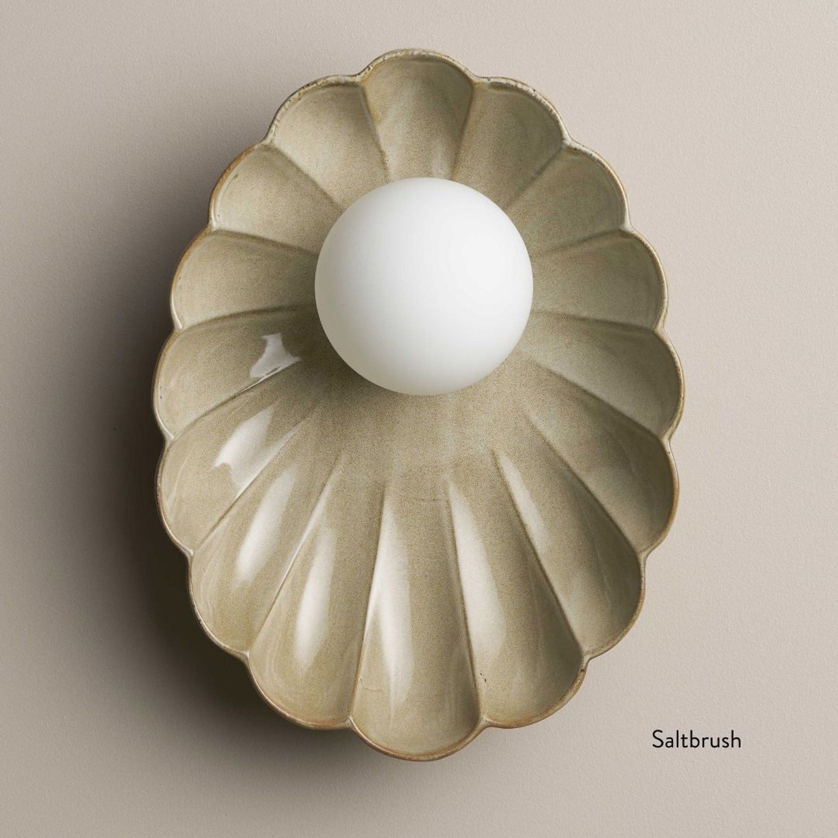 Ceramic Wall Oyster Sconce Light gallery detail image