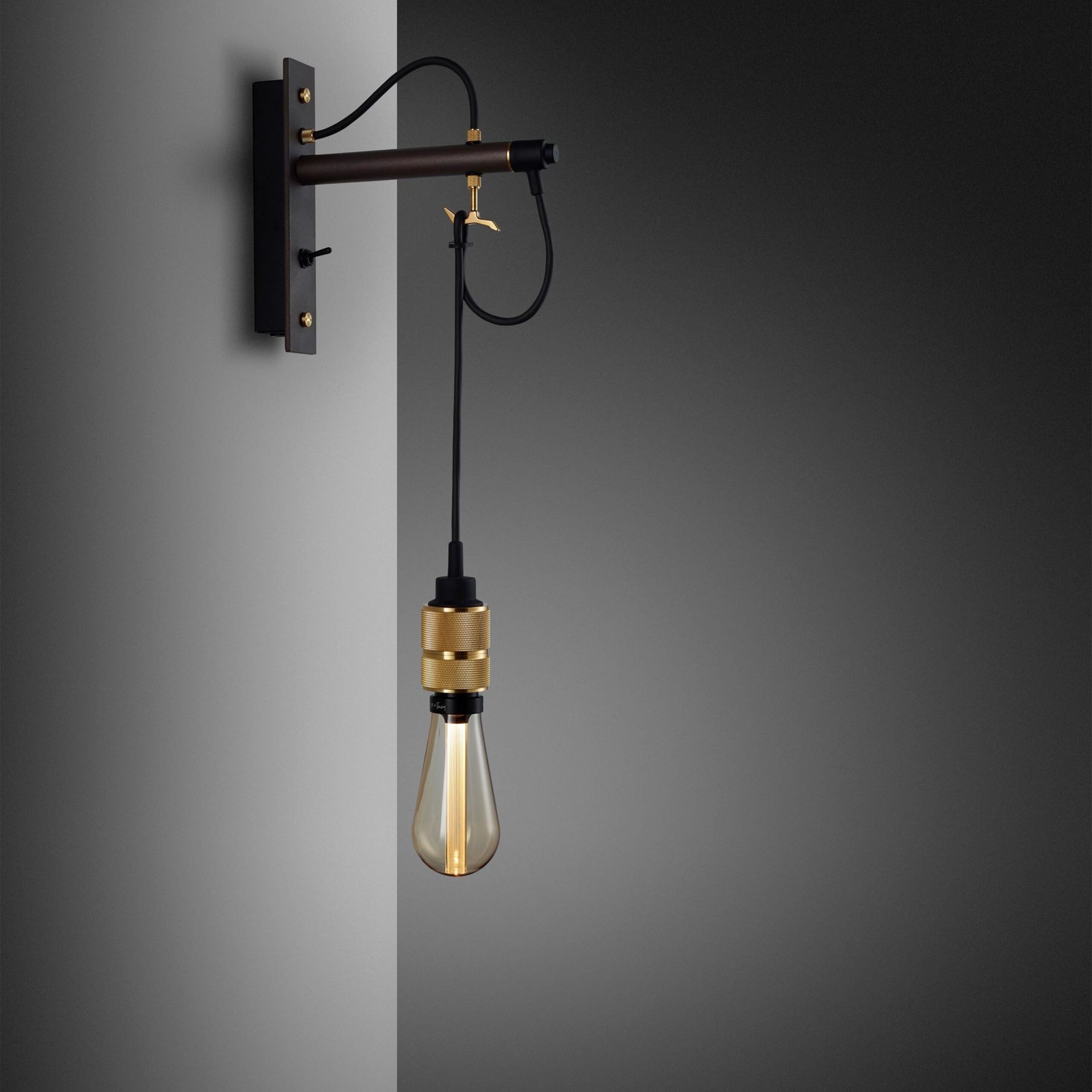 Hooked Wall Light - Nude/Graphite gallery detail image