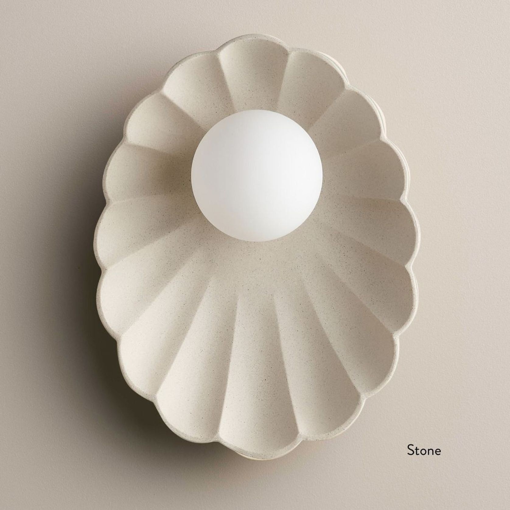 Ceramic Wall Oyster Sconce Light gallery detail image