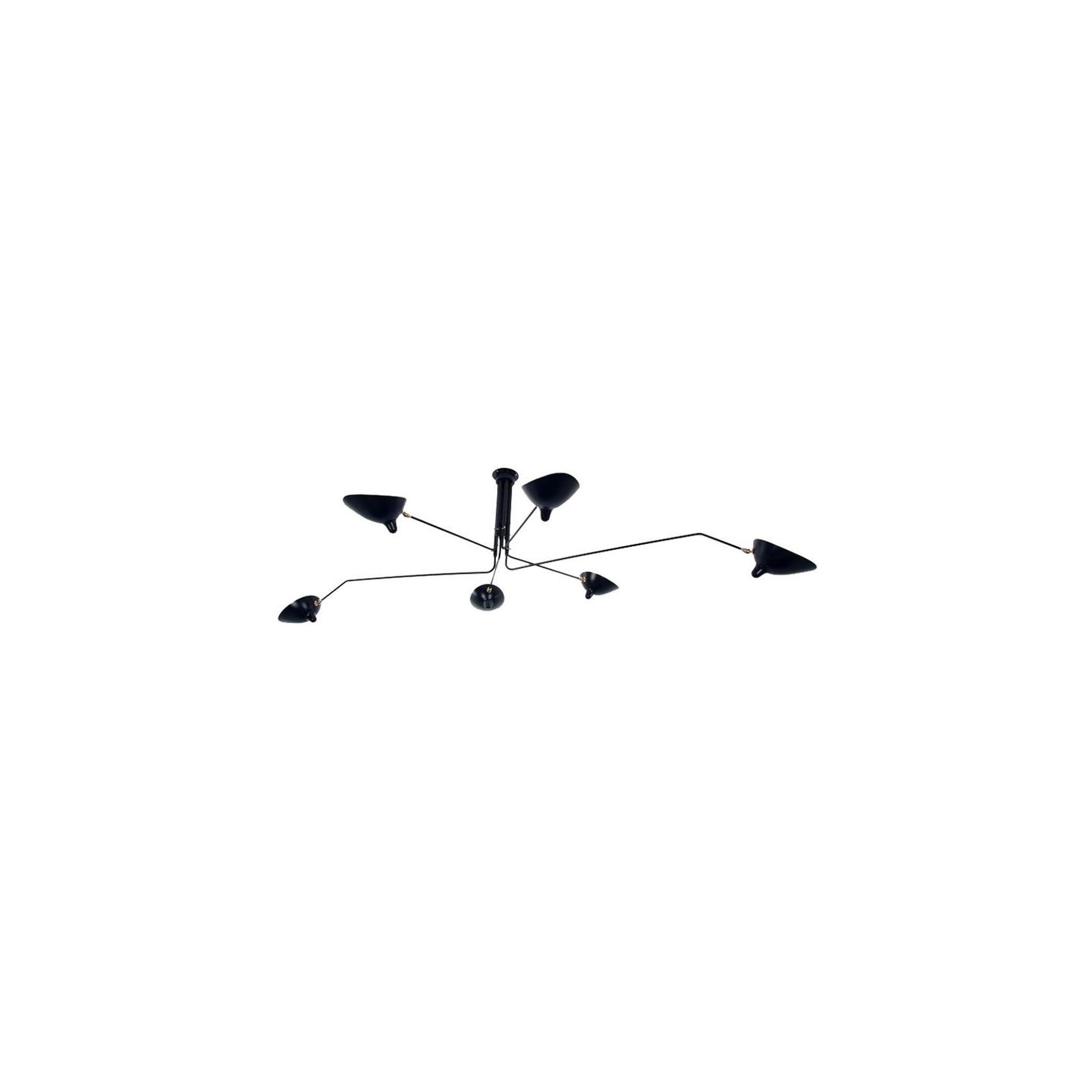 Plafonnier 6 Bras Pivotants Ceiling Lamp by Serge Mouille gallery detail image