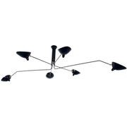 Plafonnier 6 Bras Pivotants Ceiling Lamp by Serge Mouille gallery detail image