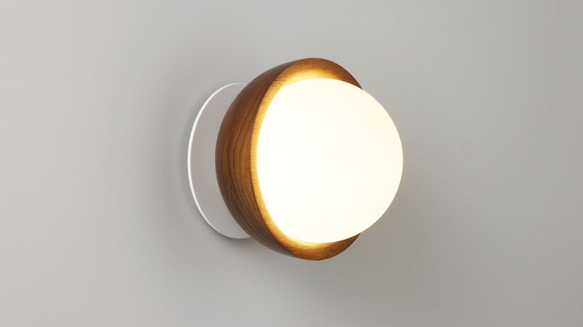 Button Sconce | American Oak gallery detail image