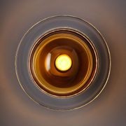 Aqua LED Glass Wall Light - 200mm in Aged Brass gallery detail image