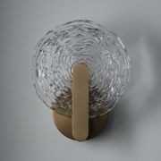 Goddess LED Glass Wall Light - 180mm in Aged Brass gallery detail image