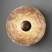 Goddess LED Glass Wall Light - 255mm in Aged Brass gallery detail image