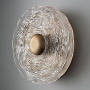 Goddess LED Glass Wall Light - 255mm in Aged Brass gallery detail image