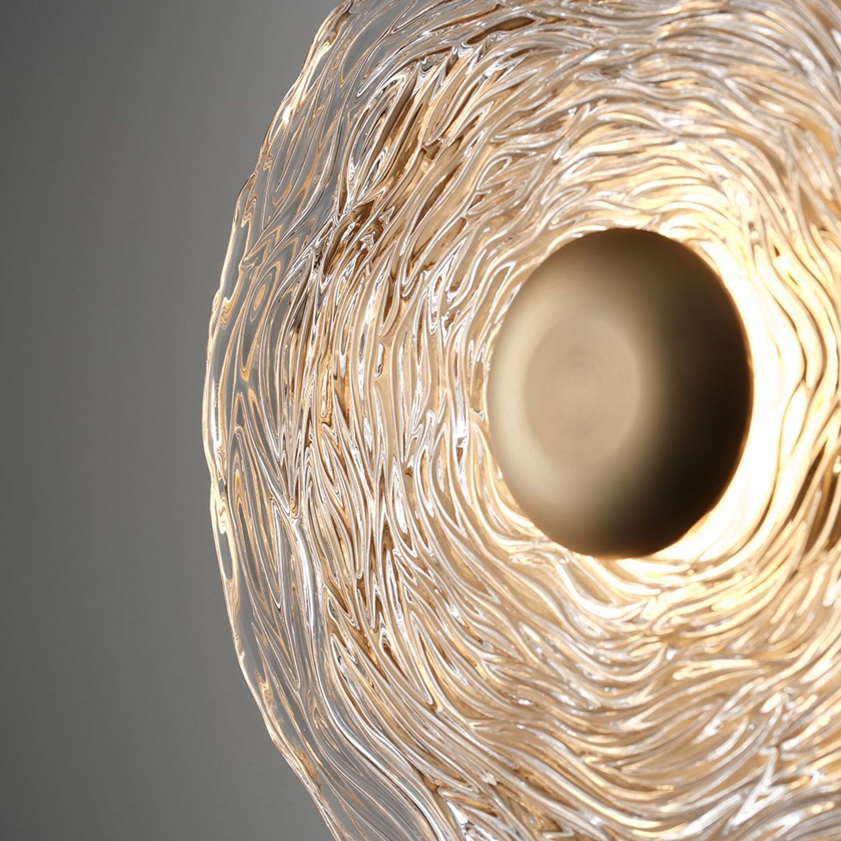 Goddess LED Glass Wall Light - 255mm in Aged Brass gallery detail image