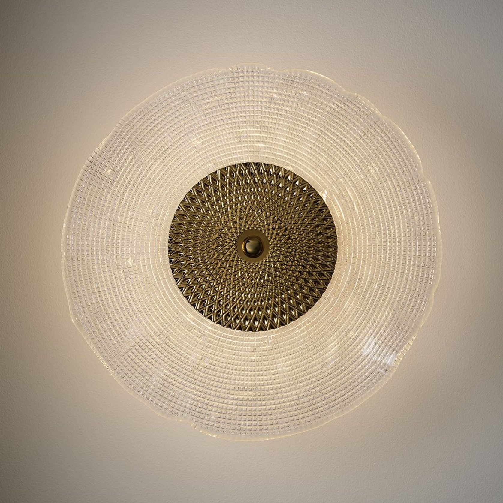 Movi LED Glass Wall Light in Gold gallery detail image