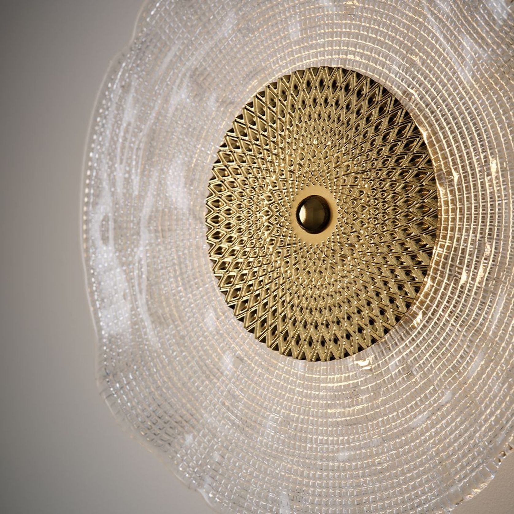 Movi LED Glass Wall Light in Gold gallery detail image
