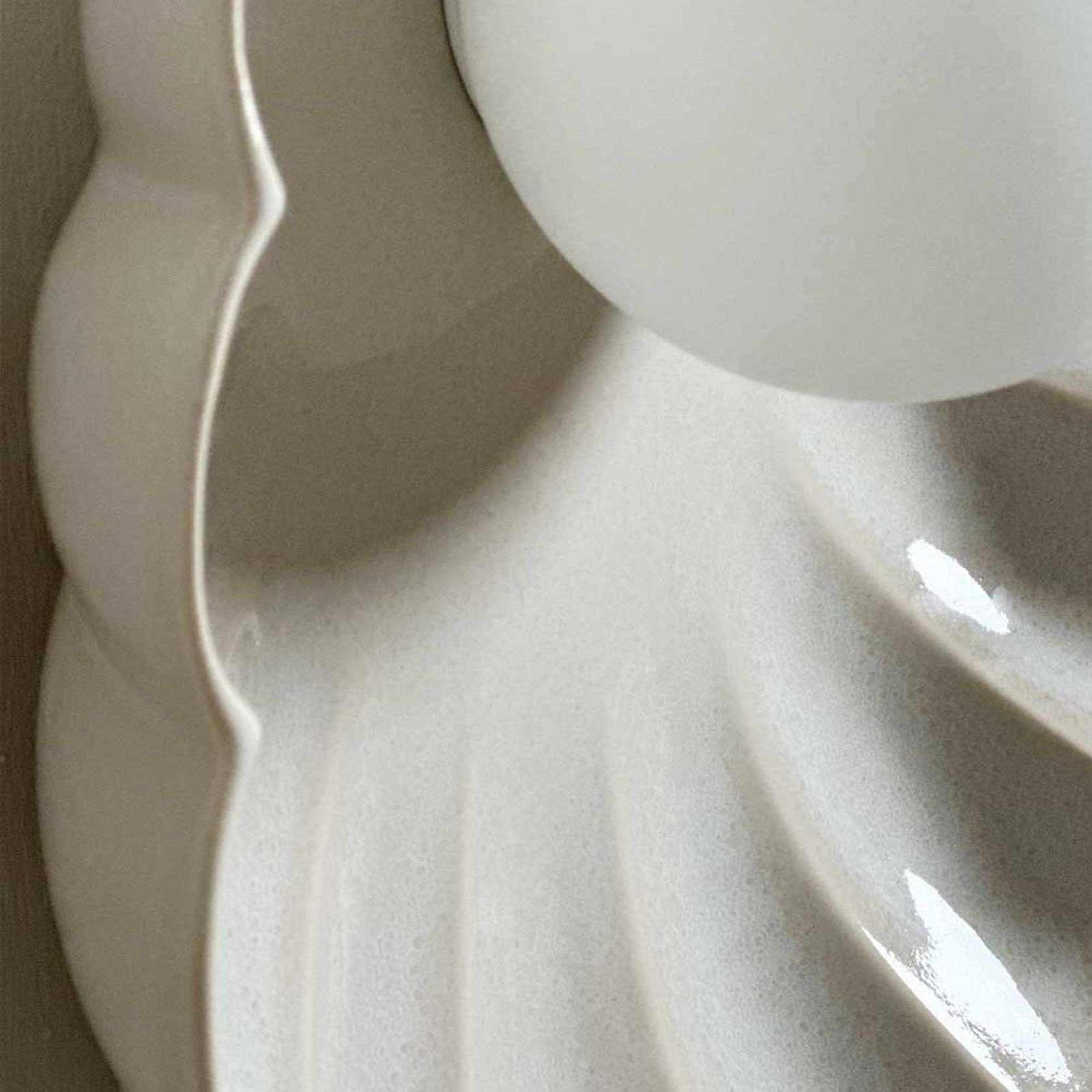 Ceramic Wall Oyster Sconce Light gallery detail image