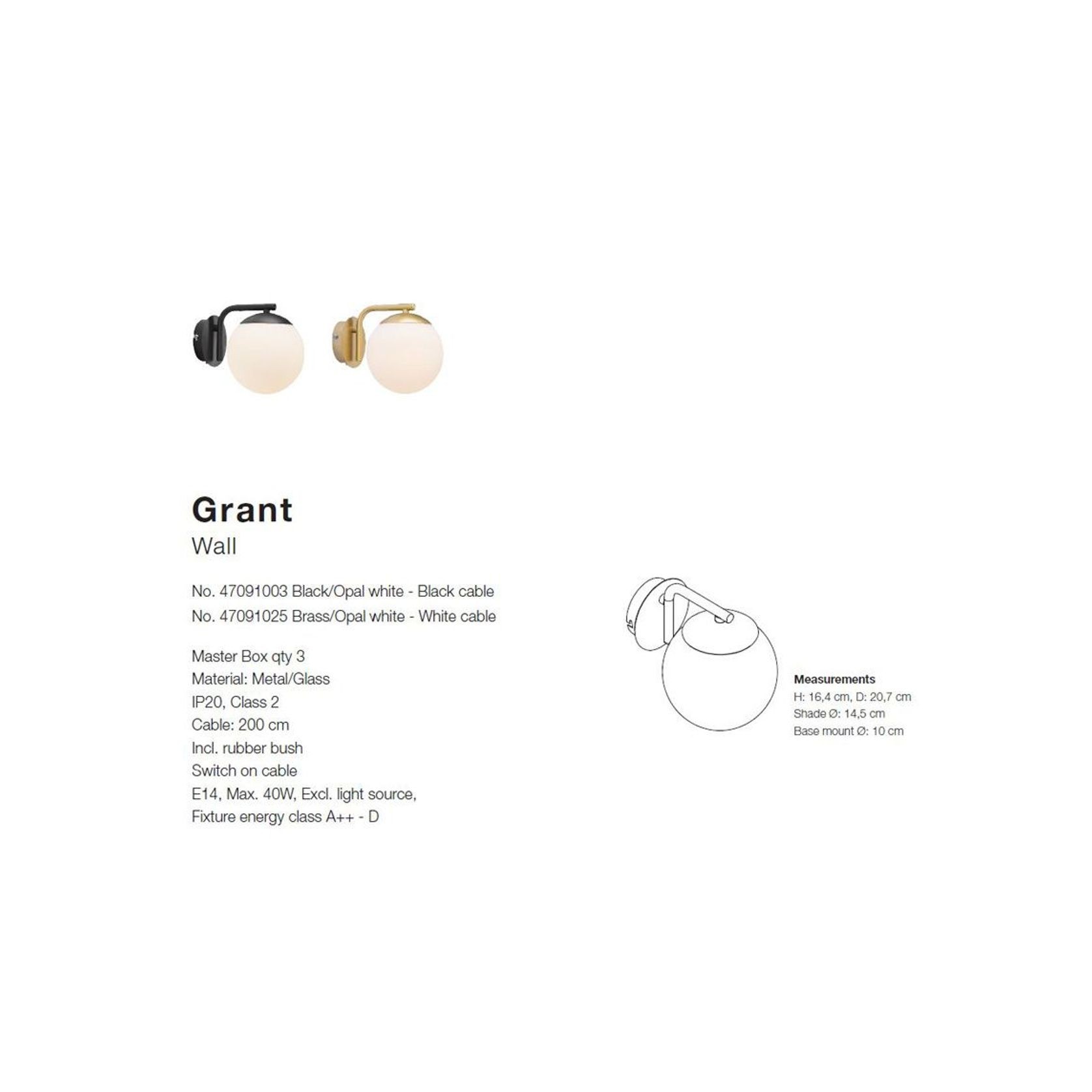 Grant | Wall Light gallery detail image