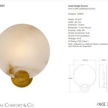 Visual Comfort AERIN Iveala Single Sconce gallery detail image