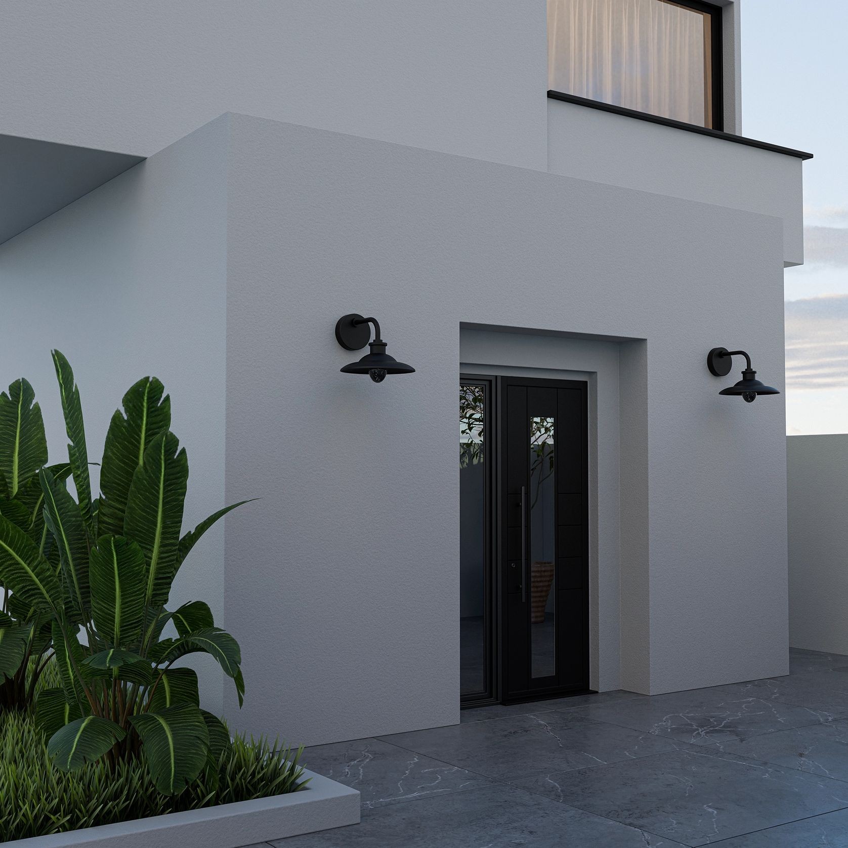 Cuscus Steel and Glass Exterior Wall Light gallery detail image