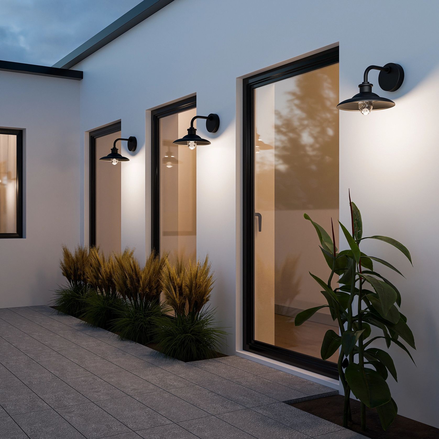 Cuscus Steel and Glass Exterior Wall Light gallery detail image