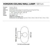 Horizon 21  | Ceiling/Wall Light gallery detail image