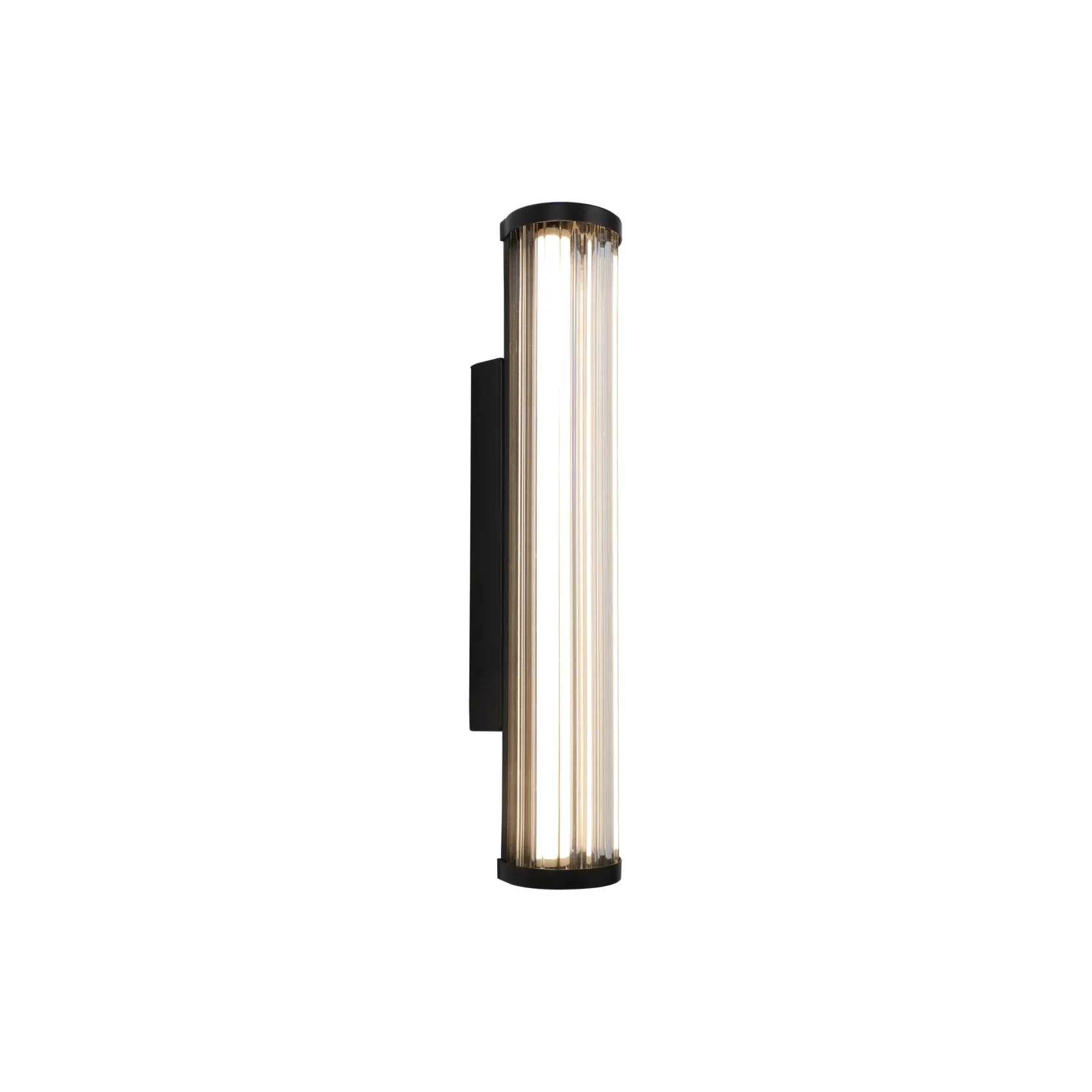 Junco IP65 Fluted Hand-Blown Glass LED Batten Light gallery detail image
