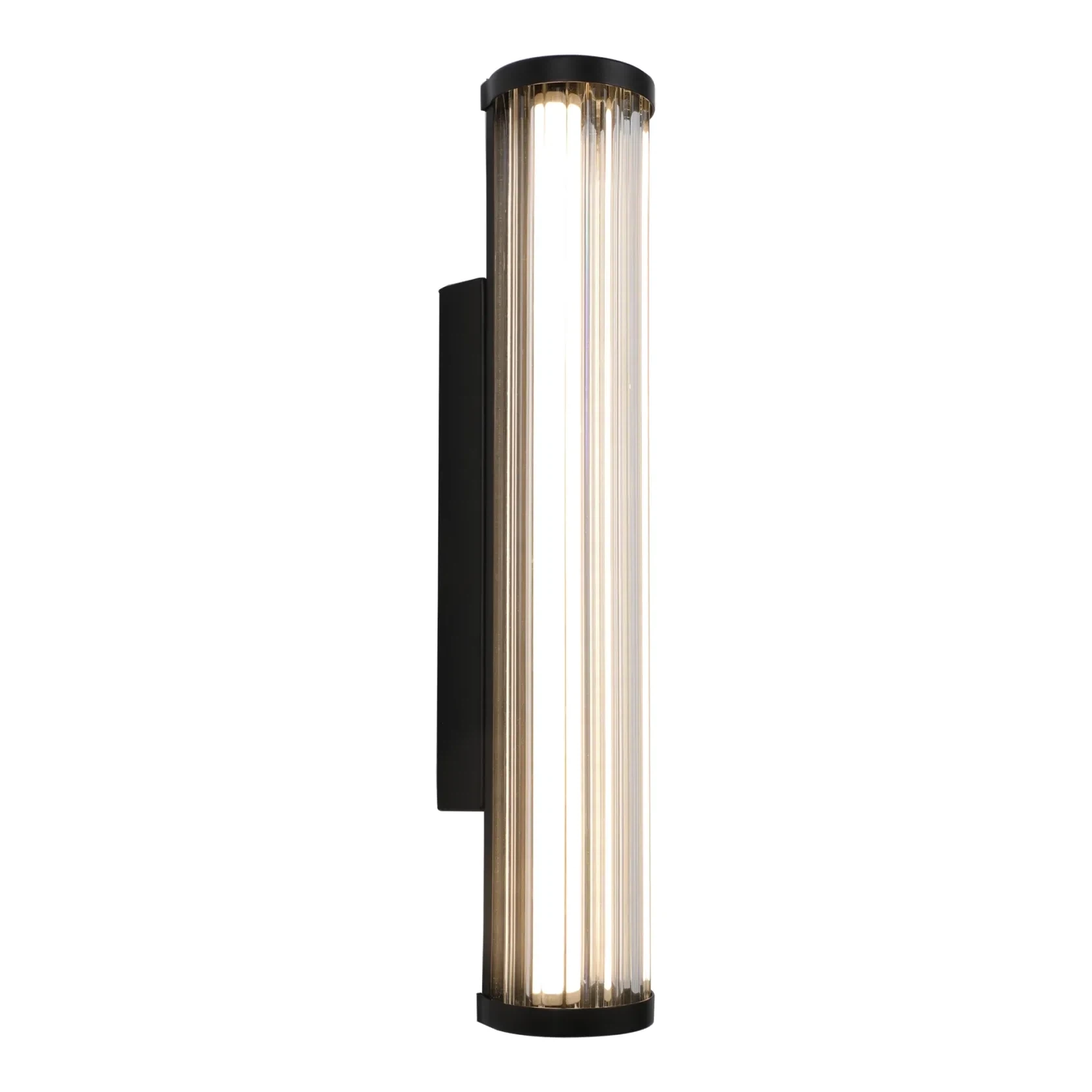 Junco IP65 Fluted Hand-Blown Glass LED Batten Light gallery detail image